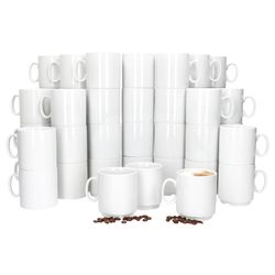 01-MamboCat-Event-Kaffeebecher-48er-Set-Deko.jpg 48er Set EVENT stapelbare Kaffeebecher weiß Porzellan 250 ml_Bild_1