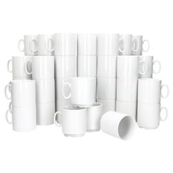 02-MamboCat-Event-Kaffeebecher-48er-Set.jpg 48er Set EVENT stapelbare Kaffeebecher weiß Porzellan 250 ml_Bild_2