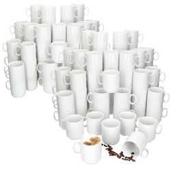 01-MamboCat-Event-Kaffeebecher-96er-Set-Deko.jpg 96er Set EVENT stapelbare Kaffeebecher weiß Porzellan 250 ml_Bild_1