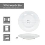 6er Set TOMMY Speiseteller 24cm weiß Porzellan_Bild_5