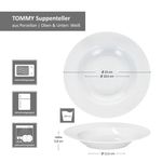 6er Set TOMMY Suppenteller weiß Porzellan _Bild_6