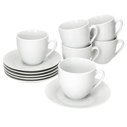 02-MamboCat-Tommy-Kaffeetasse-mit-Untertasse-6er-Set.jpg 6er Set TOMMY Kaffeetasse mit Untertasse weiß Porzellan_Bild_2