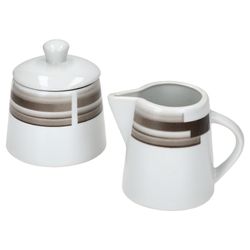 Nevada-Einzelteile-Milch-Zucker-01.jpg 2tlg. Set Zuckerdose 28cl & Milchkännchen 23cl Nevada