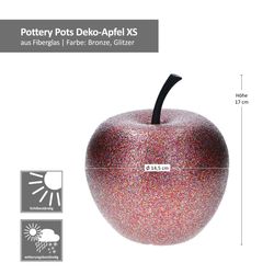 03-E2206-S1-GLMB-Pottery-Pots-Apfel-XS-Bronze-Bemassung.jpg 2er Set Pottery Pots Deko-Apfel XS Bronze – E2206-S1-GLMB_Bild_3