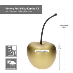 05-E2214-S1-GO-Pottery-Pots-Kirsche-XS-Gold-matt-Bemassung.jpg 2er Set Pottery Pots Deko-Kirsche XS Gold matt – 1x E2214-S1-GO _Bild_5