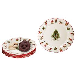 01-965-21-MamboCat-Maestro-Natale-Kuchenteller-4er-Set-Deko.jpg 4er Set Maestro Natale Weihnachten Kuchenteller aus Keramik - 965/21 965/22_Bild_1