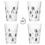 6er Set TREE GREY WINTER Weihnachtsbaum Weihnachtsgläser mit schwarzen & weißen Tannenbäumen – 817348_Bild_5