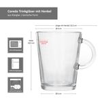 6er Set COREDO klare Trinkgläser mit Henkel – 677348_Bild_4