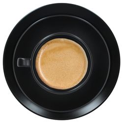 04-MamboCat-Panther-Kaffeesgedeck-Draufsicht.jpg 18tlg Kaffeeservice Panther matt schwarz für 6 Personen aus Steingut - 161949 + 161951 + 161952_Bild_2