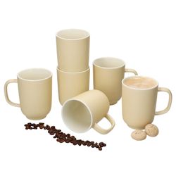 01-403541-Ritzenhoff-und-Breker-Jasper-Kaffeebecher-6er-Set-Deko.jpg 6er Set Jasper Vanille Kaffeebecher aus Steingut - 403541_Bild_1