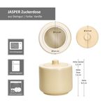 Jasper Vanille Zuckerdose mit Deckel aus Steingut - 406931_Bild_4