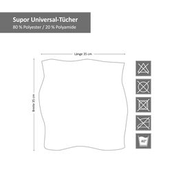 06-11643-Kela-Supor-Universaltuecher-Bemassung.jpg 16tlg Set Supor Microfasertuch 35x35 cm gelb & grau - 11643_Bild_6