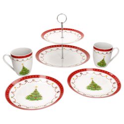 02-MamboCat-Weihnachtstraum-5tlg-Etageren-Set.jpg 5tlg Etageren Set Weihnachtstraum für 2 Personen aus Porzellan - 1x 161875 2x 161872 + 2x 161883_Bild_2