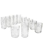 12tlg Set STARLA Longdrink-Gläser & Whisky-Tumbler mit Relief - 6x 829549 + 6x 829556_Bild_2