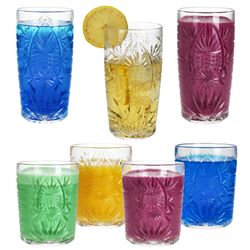 05-829549-Royal-Leerdam-Whisky-Tumbler-35cl-Farbig.jpg 12tlg Set STARLA Longdrink-Gläser & Whisky-Tumbler mit Relief - 6x 829549 + 6x 829556_Bild_5