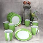 12tlg Frühstücksset VARIANT GRÜN für 6 Personen aus Porzellan_Bild_3