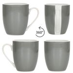12tlg Frühstücksset VARIANT GRAU für 6 Personen aus Porzellan_Bild_5