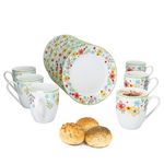 12tlg Frühstücksset VARIANT BLÜMCHEN für 6 Personen aus Porzellan_Bild_1