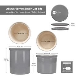 06-161986-161987-MamboCat-Vorratsdosen-Grau-M-S-2er-Set-Bemassung.jpg 2er Set OSKAR Vorratsdose S & M in Grau aus weißem Ton - 1992S + 1993M_Bild_6