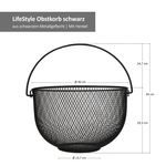 Justinus LifeStyle Obstkorb Ø 30cm schwarz mit Henkel - 457-120_Bild_6