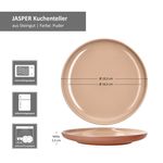 6er Set Jasper Puder Kuchenteller aus Steingut - 414509_Bild_5