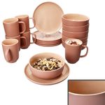 18tlg Frühstücksset Jasper Puder für 6 Personen aus Steingut - 6x 414448 6x 414509 + 6x 414530 _Bild_1