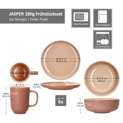 06-414509-414448-414530-Ritzenhoff-und-Breker-Jasper-Puder-18tlg-Fruehstueckservice-Bemassung.jpg 18tlg Frühstücksset Jasper Puder für 6 Personen aus Steingut - 6x 414448 6x 414509 + 6x 414530 _Bild_7