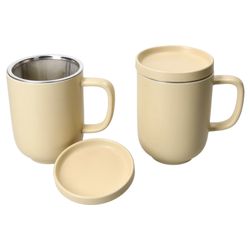 02-406917-Ritzenhoff-und-Breker-Jasper-Vanille-Teebecher-3tlg-2er-Set.jpg 2er Set Jasper Vanille Teebecher mit Deckel & Sieb aus Steingut - 406917_Bild_2