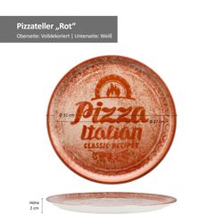 05-ZREC04-Saturnia-Pizzateller-rot-31cm-Bemassung.jpg 2er Set Pizzateller ROT & SCHWARZ 31cm - 1x ZREC02 & 1x ZREC04_Bild_5