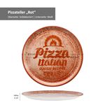 4er Set Pizzateller ROT & SCHWARZ 31cm - 2x ZREC02 & 2x ZREC04_Bild_5