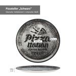 4er Set Pizzateller ROT & SCHWARZ 31cm - 2x ZREC02 & 2x ZREC04_Bild_6