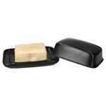 RUNA Butterdose mit Deckel schwarz aus Steingut - 24302141_Bild_1