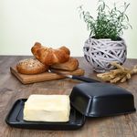RUNA Butterdose mit Deckel schwarz aus Steingut - 24302141_Bild_2