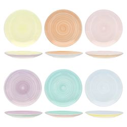 03-24327144-HIT-Pastello-18tlg-Tellerset-Farbuebersicht-METRO.jpg 18tlg Tellerset PASTELLO bunt für 6 Personen aus Steingut - 24327144_Bild_4