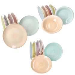 04-24327144-HIT-Pastello-alle-Tellersorten.jpg 18tlg Tellerset PASTELLO bunt für 6 Personen aus Steingut - 24327144_Bild_5