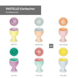 05-24326244-HIT-Pastello-Eierbecher-Farbuebersicht.jpg 6er Set Eierbecher PASTELLO bunt für 6 Personen aus Steingut - 24326244_Bild_5