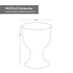 06-24326244-HIT-Pastello-Eierbecher-Bemassung.jpg 6er Set Eierbecher PASTELLO bunt für 6 Personen aus Steingut - 24326244_Bild_8