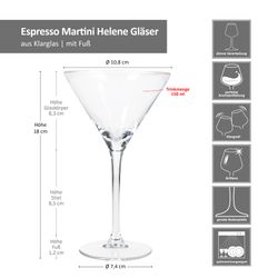 06-140682-Royal-Leerdam-Helene-Martini-Glaeser-25cl-Bemassung.jpg 4er Set Espresso MARTINI HELENE Gläser - 140682_Bild_7