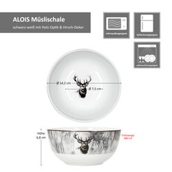 06-162452-MamboCat-Alois-Hirsch-Mueslischale-Bemassung.jpg 6er Set Müslischale ALOIS Porzellan für 6 Personen_Bild_7