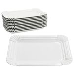 12er Set PUR Pappteller groß rechteckig aus Porzellan weiß - 24302119_Bild_2