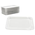 12er Set PUR Pappteller klein rechteckig aus Porzellan weiß - 24302118_Bild_2