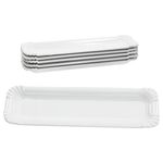 6er Set PUR Pappteller klein länglich aus Porzellan weiß - 24302111_Bild_2