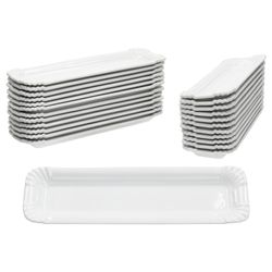 02-24302111-HIT-PUR-Pappteller-aus-Porzellan-Snack-Schale-20x6x1-5cm-24er-Set.jpg 24er Set PUR Pappteller klein länglich aus Porzellan weiß - 24302111_Bild_2