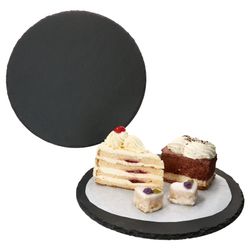01-23464626-HIT-Schieferplatte-rund-30cm-2er-Set-Deko.jpg 2er Set Schieferplatte rund 30cm Schwarz - 23464626_Bild_1