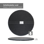 12er Set Schieferplatte rund 30cm Schwarz - 23464626_Bild_7