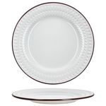 6er Set ROME Weiß & Blau Speiseteller für 6 Personen aus Steingut - 3x 24323274 & 3x 24323250_Bild_5