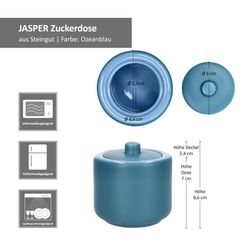 06-414417-Ritzenhoff-und-Breker-Jasper-Ozeanblau-Zuckerdose-Bemassung.jpg Jasper Ozeanblau Zuckerdose mit Deckel aus Steingut - 414417_Bild_4