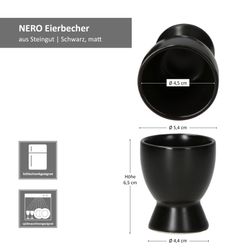 06-24320072-HIT-Nero-Eierbecher-Bemassung.jpg 8er Set NERO Eierbecher aus Steingut - 24320072_Bild_7
