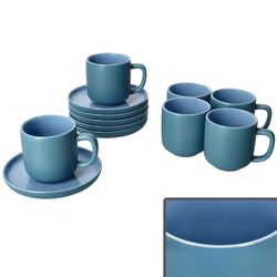 02-414318-414332-Ritzenhoff-und-Breker-Jasper-Ozeanblau-Espressotasse-Untertasse-6er-Set.jpg 6er Set Jasper Ozeanblau Espressotassen mit Untertassen aus Steingut - 6x 414318 & 6x 414332_Bild_2