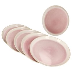 02-162833-MamboCat-Reactive-Glaze-Speiseteller-6er-Set.jpg 6er Set REACTIVE GLAZE PARIS Speiseteller Creme & Pink aus Steingut_Bild_2
